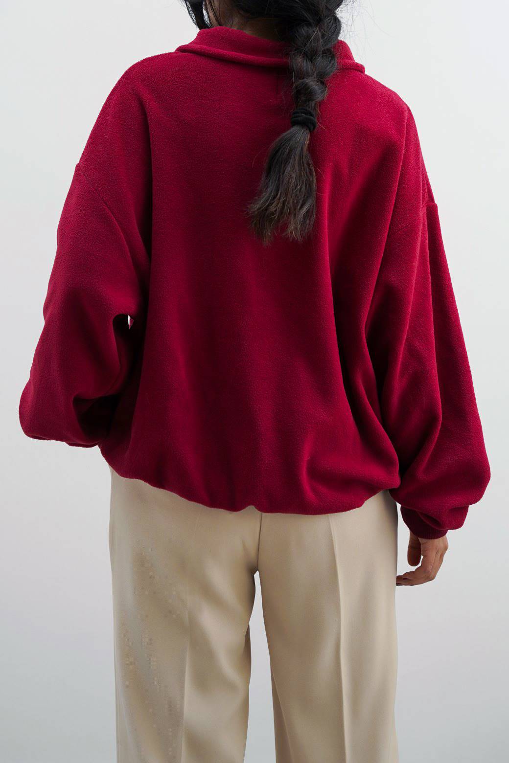 WINE FLEECE PULL-OVER