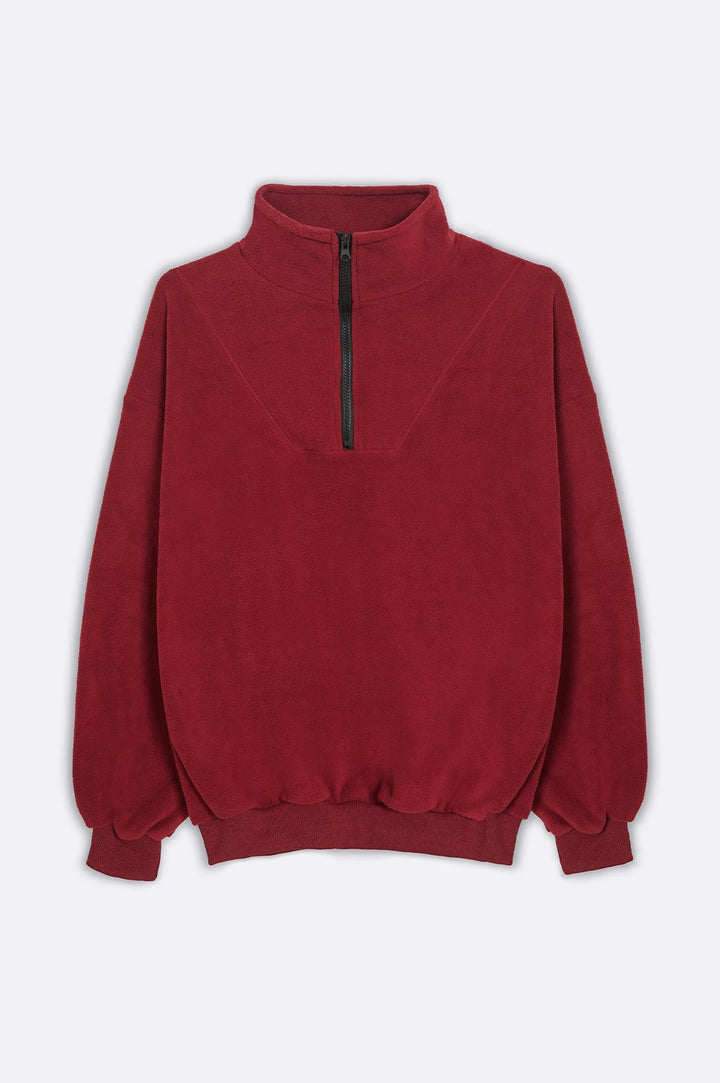 WINE FLEECE PULL-OVER