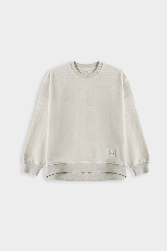 OATMEAL RELAXED FIT OVERSHIRT