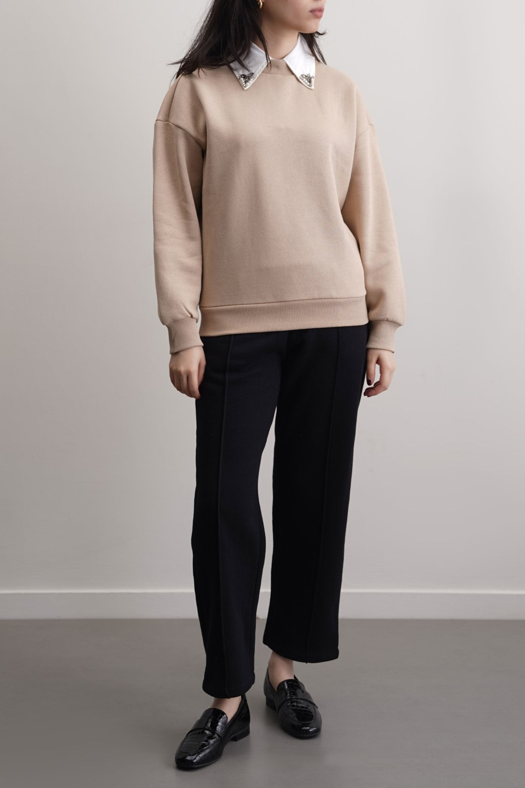 ◆DEINET◆ DEINET LOGO JUMPER IN BEIGE KDCCL4S25113400F Beżowe Trampki z Siatką BOOCI