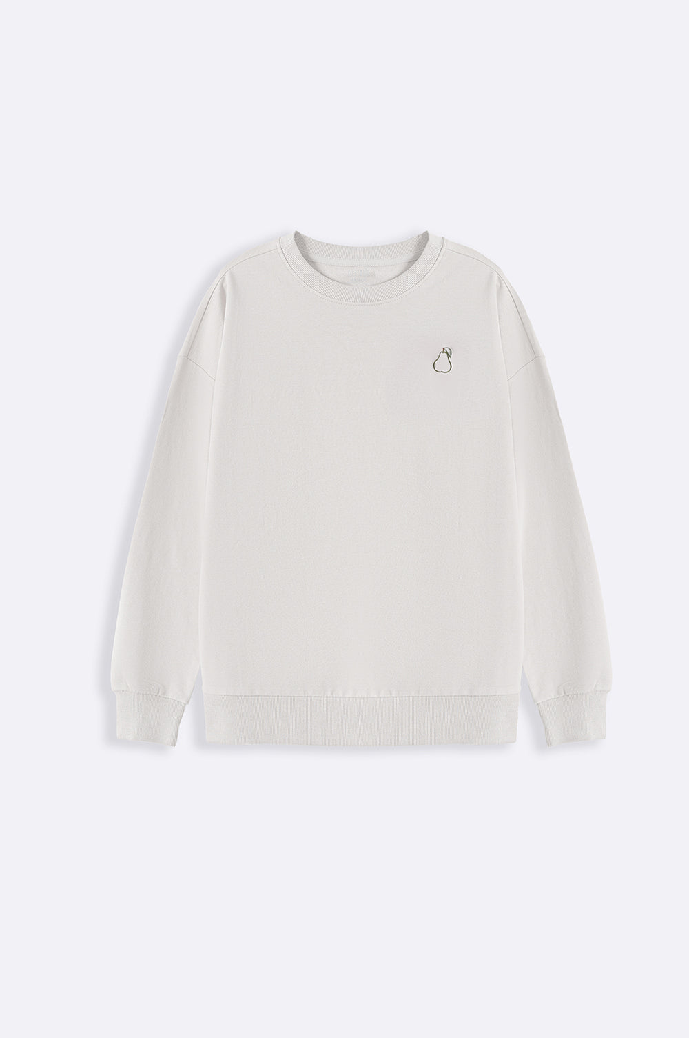 WHITE EMBROIDERED SWEATSHIRT