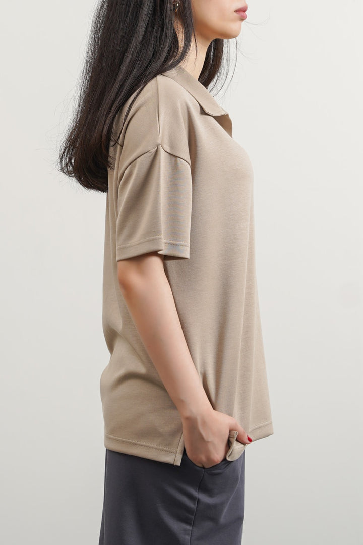 KHAKI JOHNNY COLLAR POLO