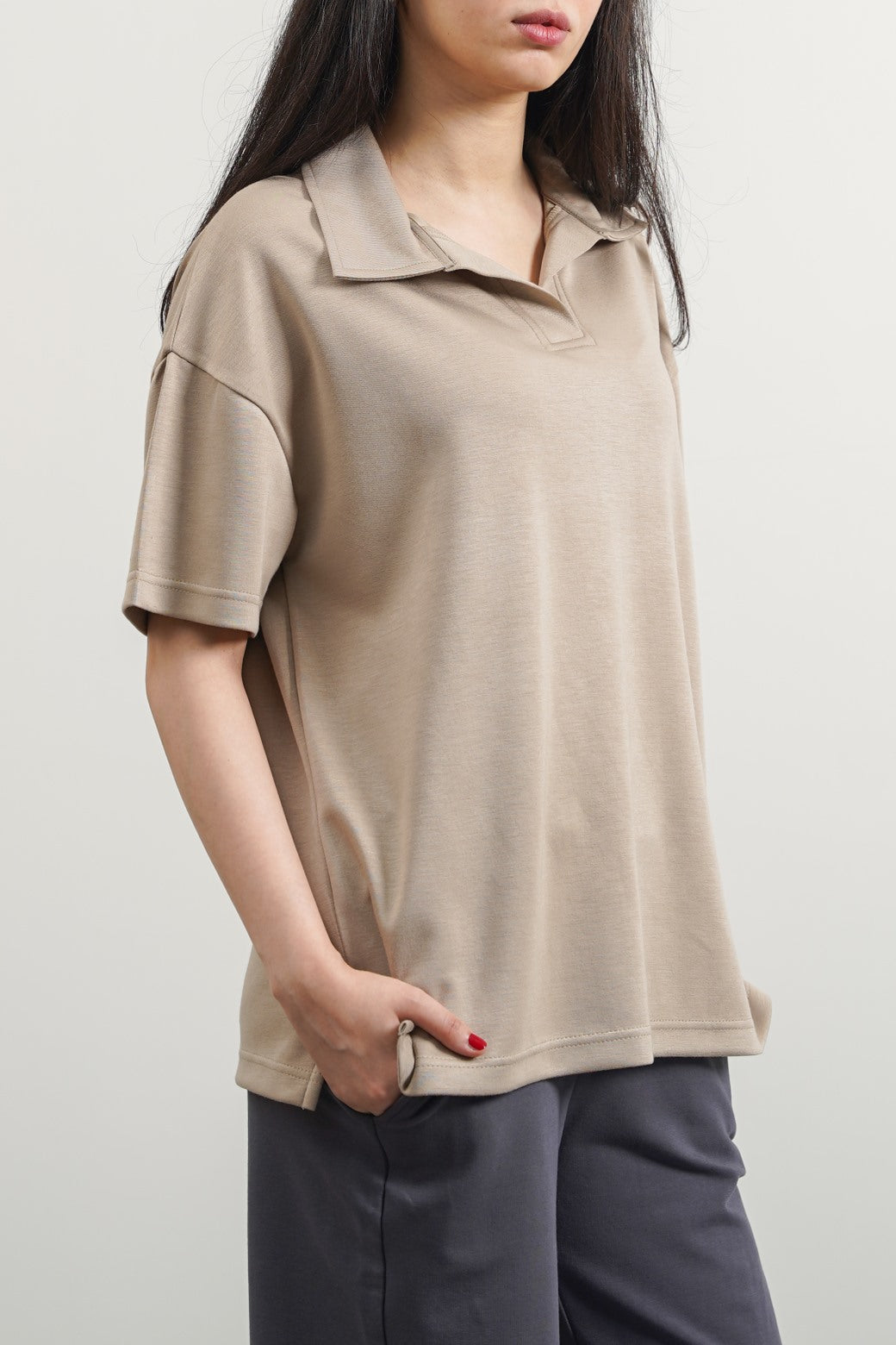 KHAKI JOHNNY COLLAR POLO