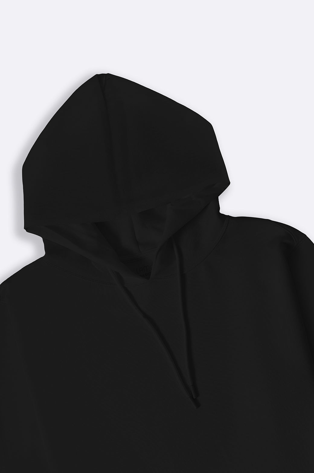 BLACK CASUAL SCUBA HOODIE