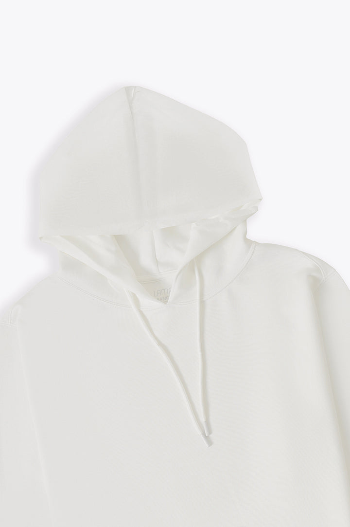 WHITE CASUAL SCUBA HOODIE