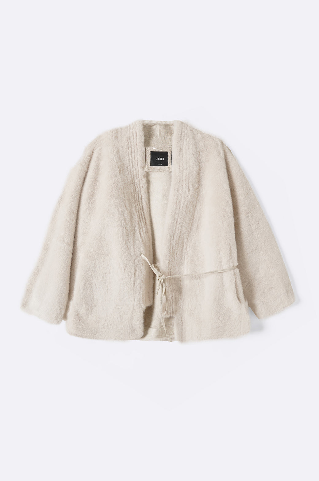 OFF WHITE LUXE FUR WRAP COAT