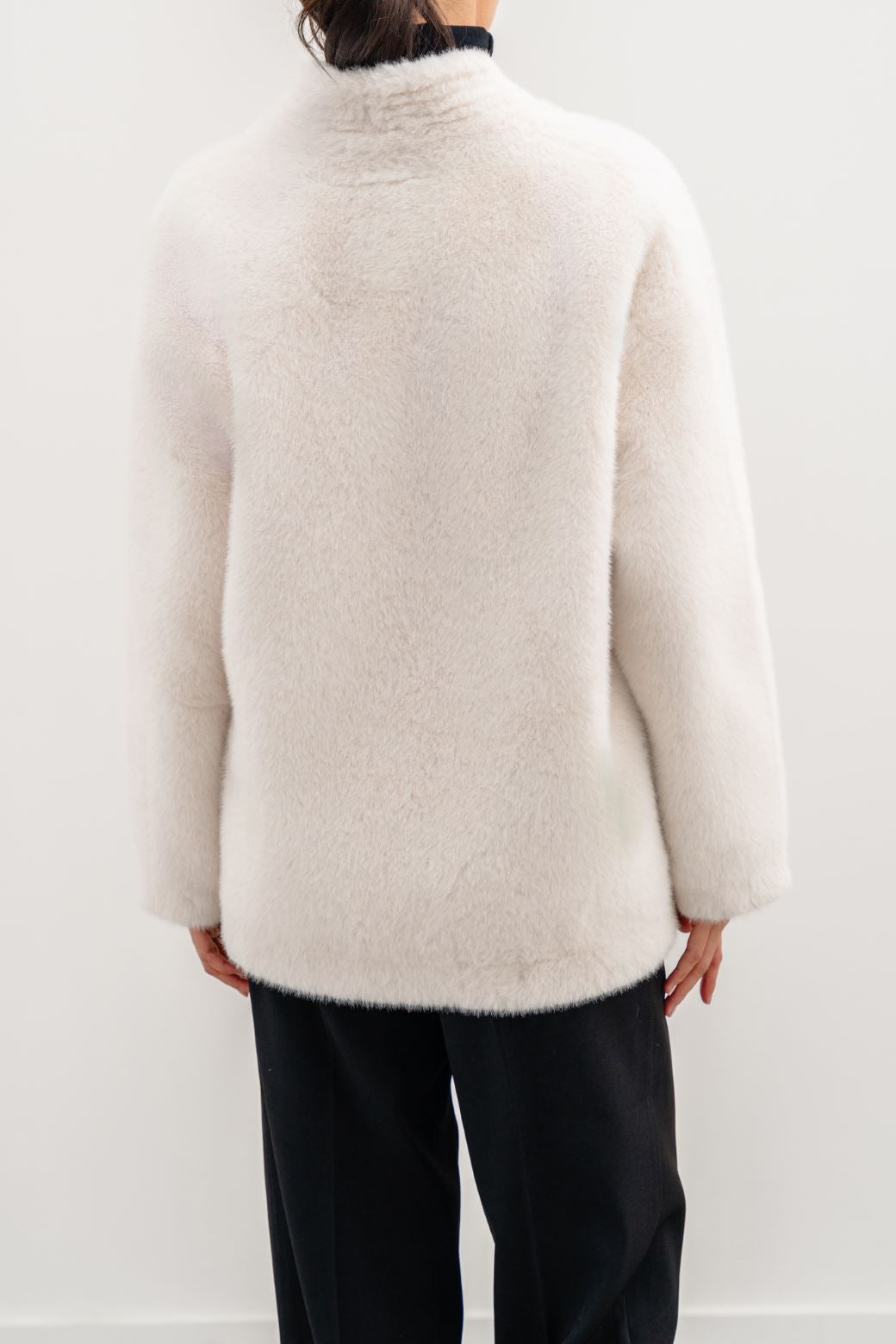 OFF WHITE LUXE FUR WRAP COAT