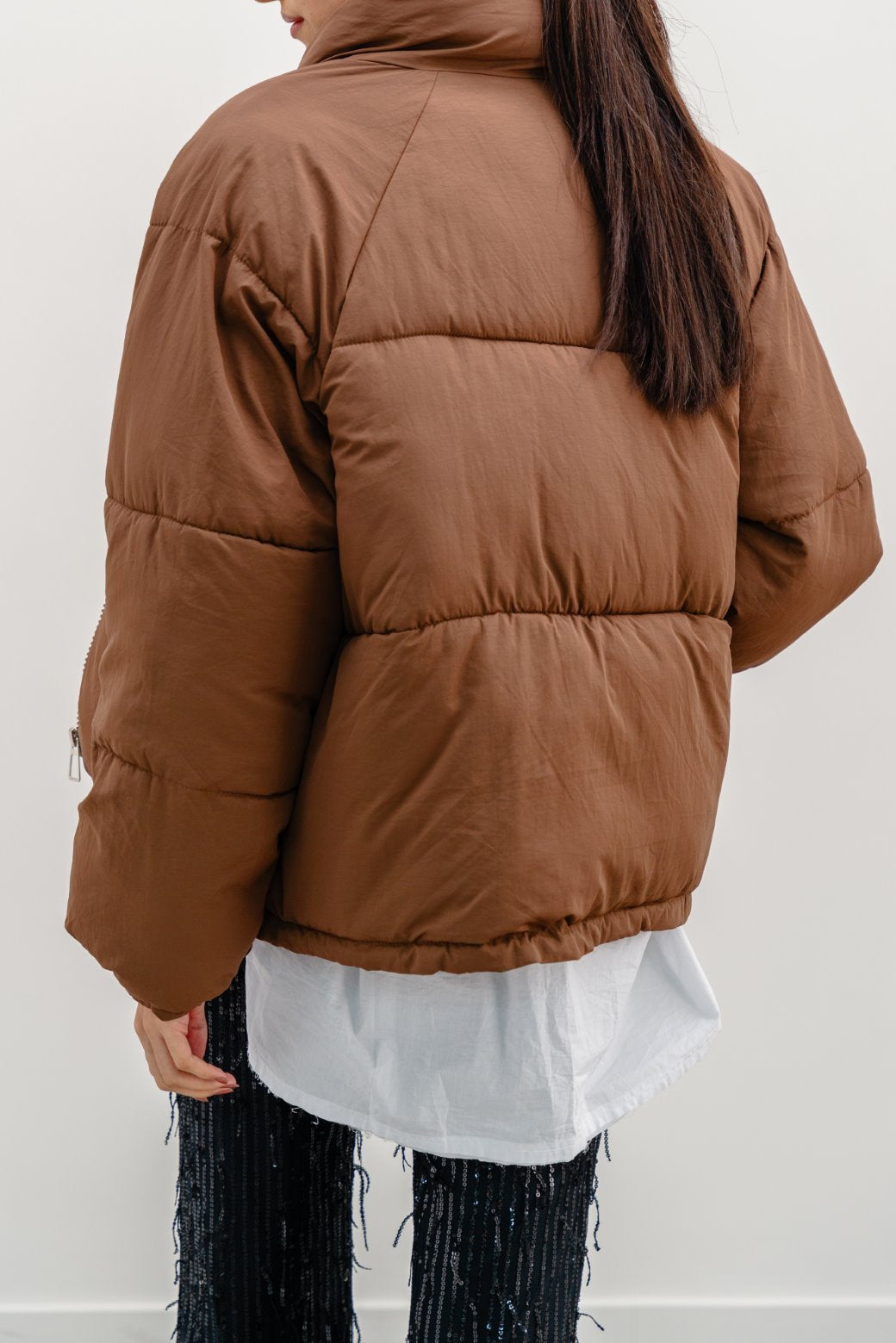 COFFEE SHORT PUFFER JACKET