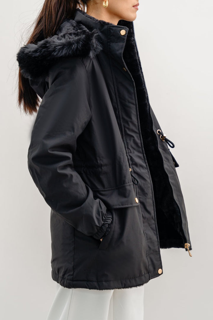 BLACK ARCTIC PUFFER JACKET