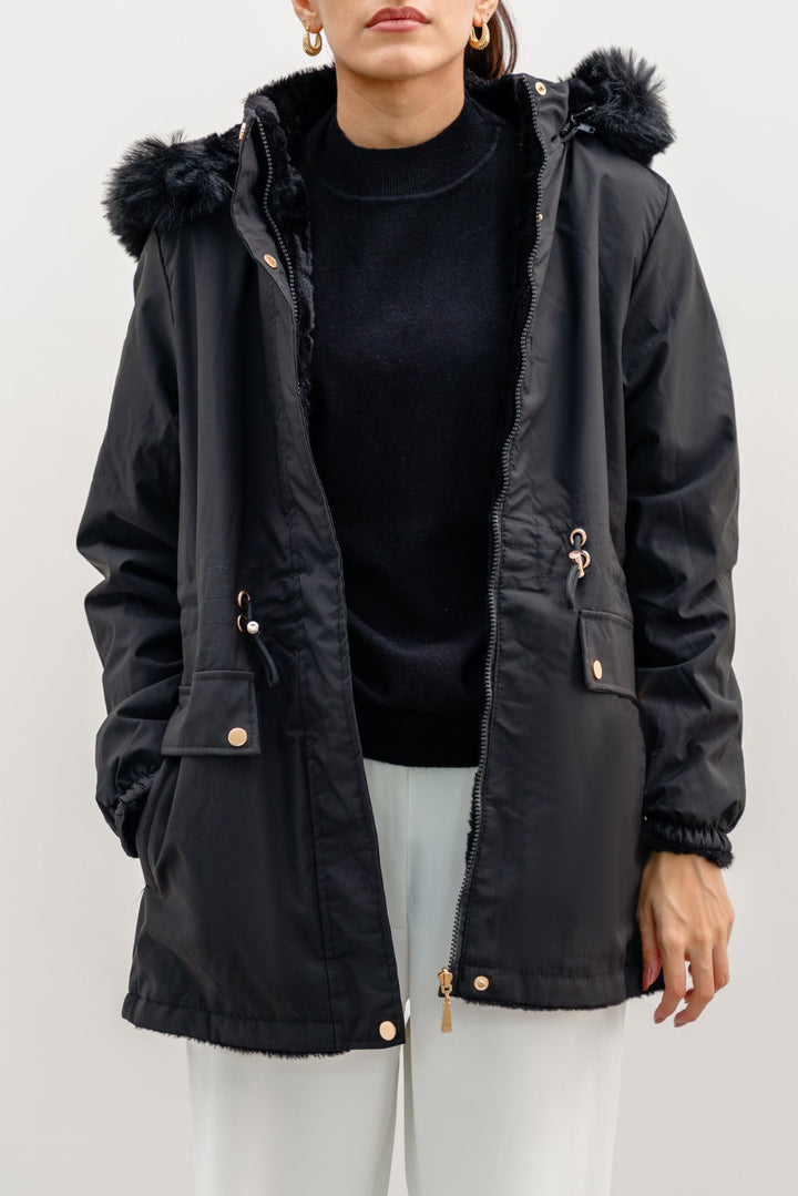 BLACK ARCTIC PUFFER JACKET