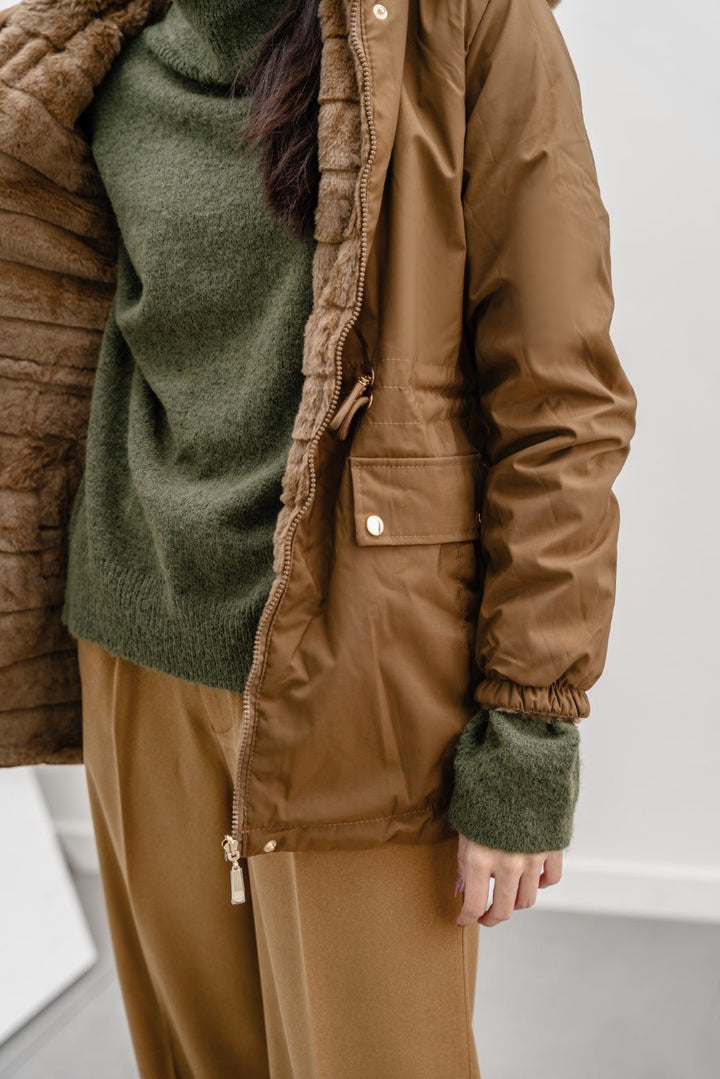 COFFEE ARCTIC PUFFER JACKET