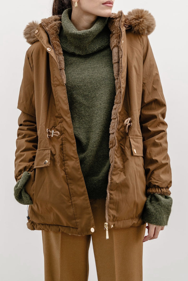 COFFEE ARCTIC PUFFER JACKET