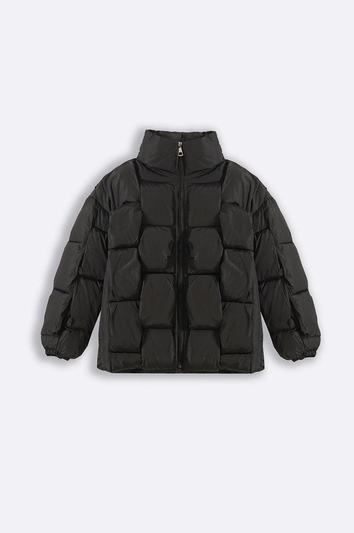 CHAIN QUILT PUFFER JACKET