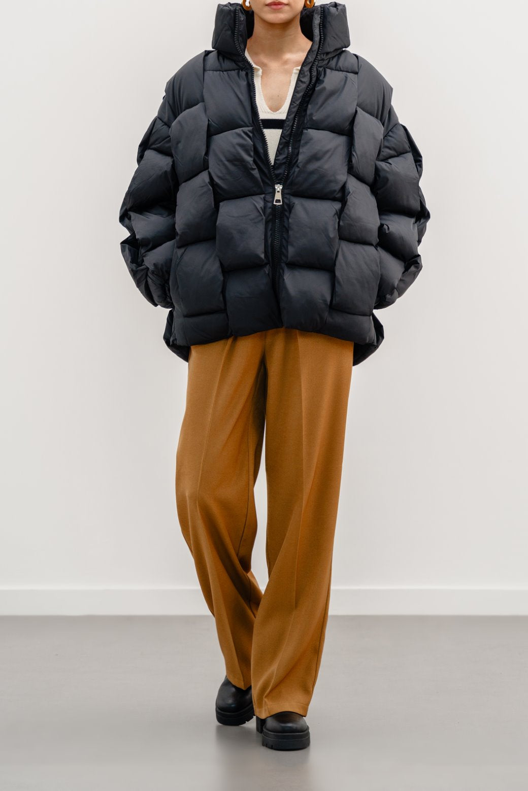 CHAIN QUILT PUFFER JACKET