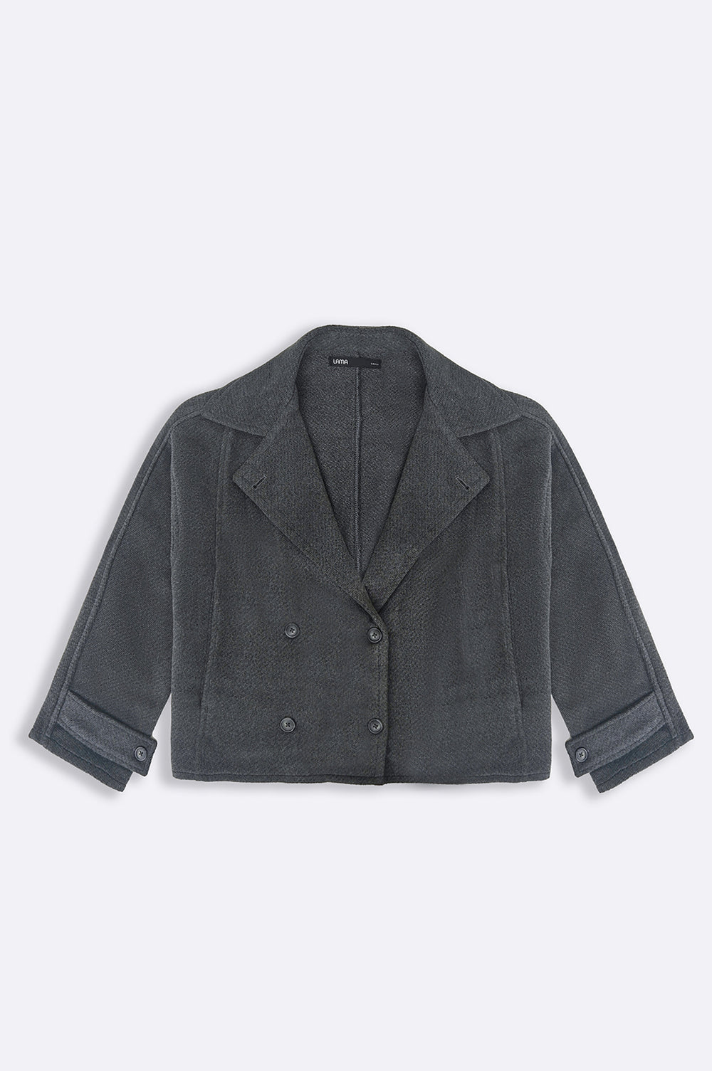 CHARCOAL SHORT DOUBLE-BREASTED JACKET