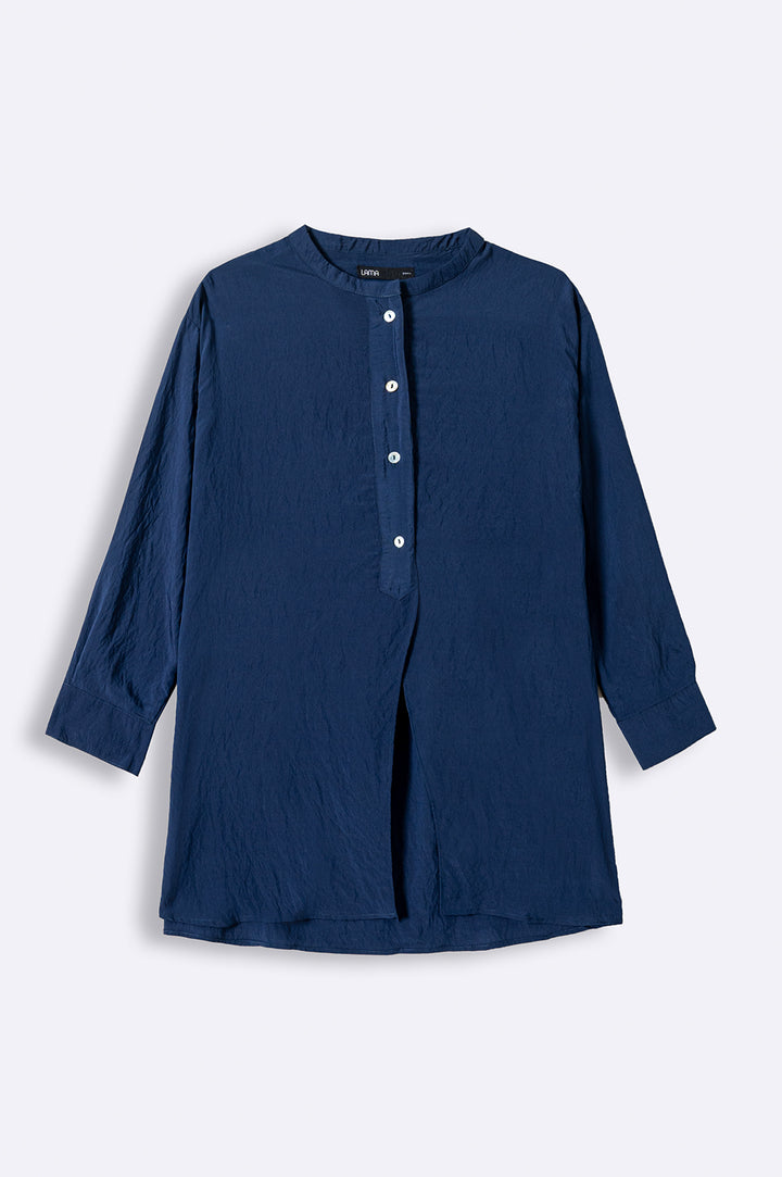 NAVY FLOWY SHIRT