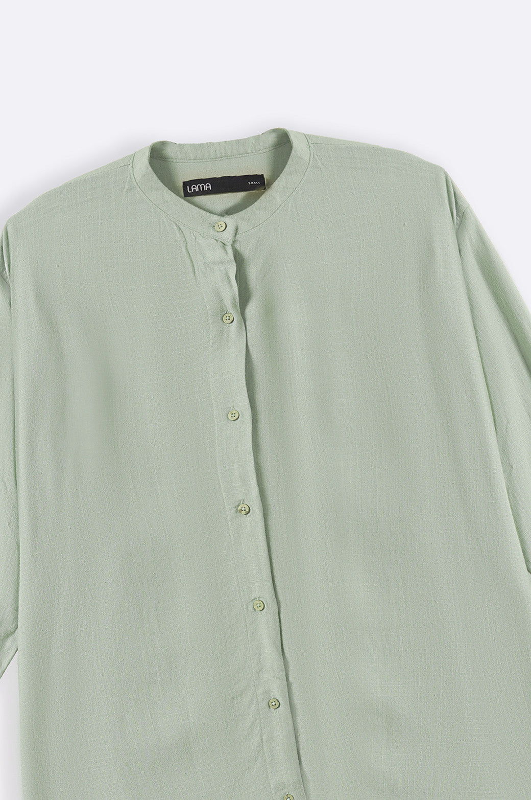 MATCHA GREEN BAND COLLAR SHIRT