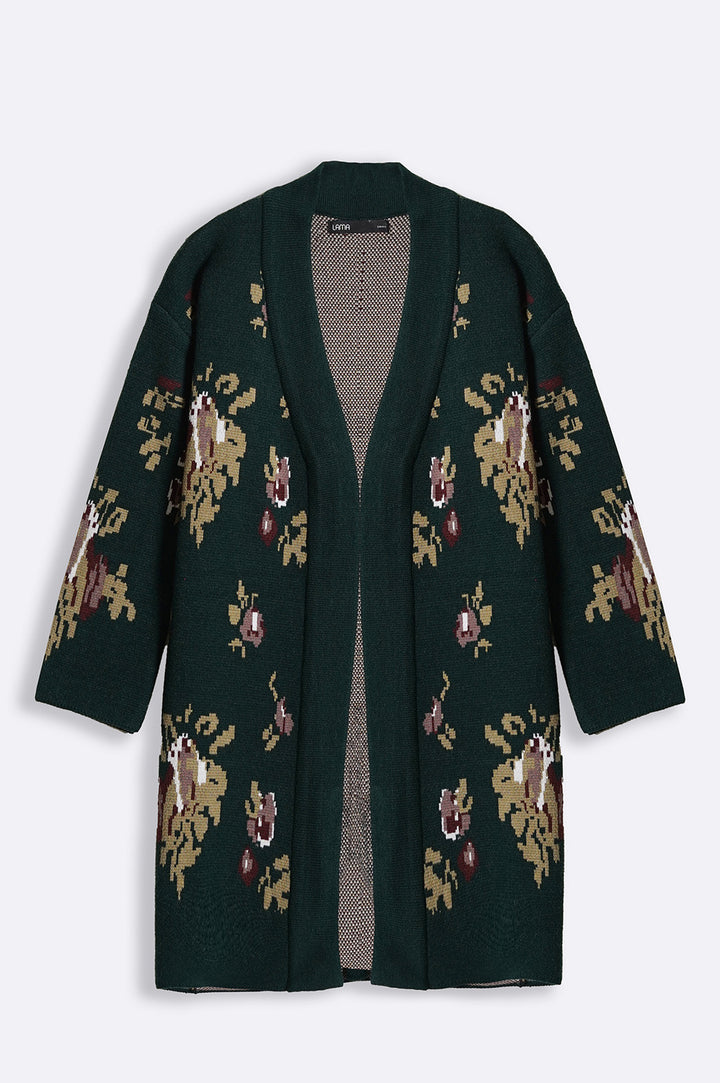 ROSES JACQUARD CARDIGAN