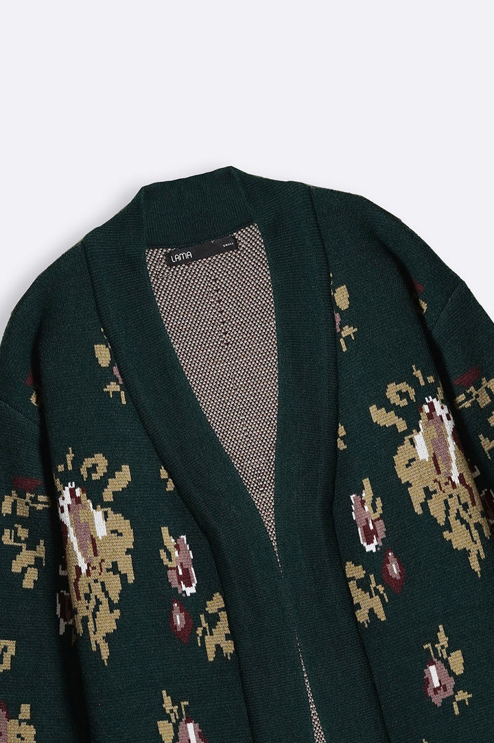 ROSES JACQUARD CARDIGAN