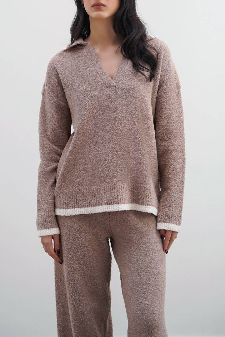 CAMEL MINKY LOUNGE JUMPER