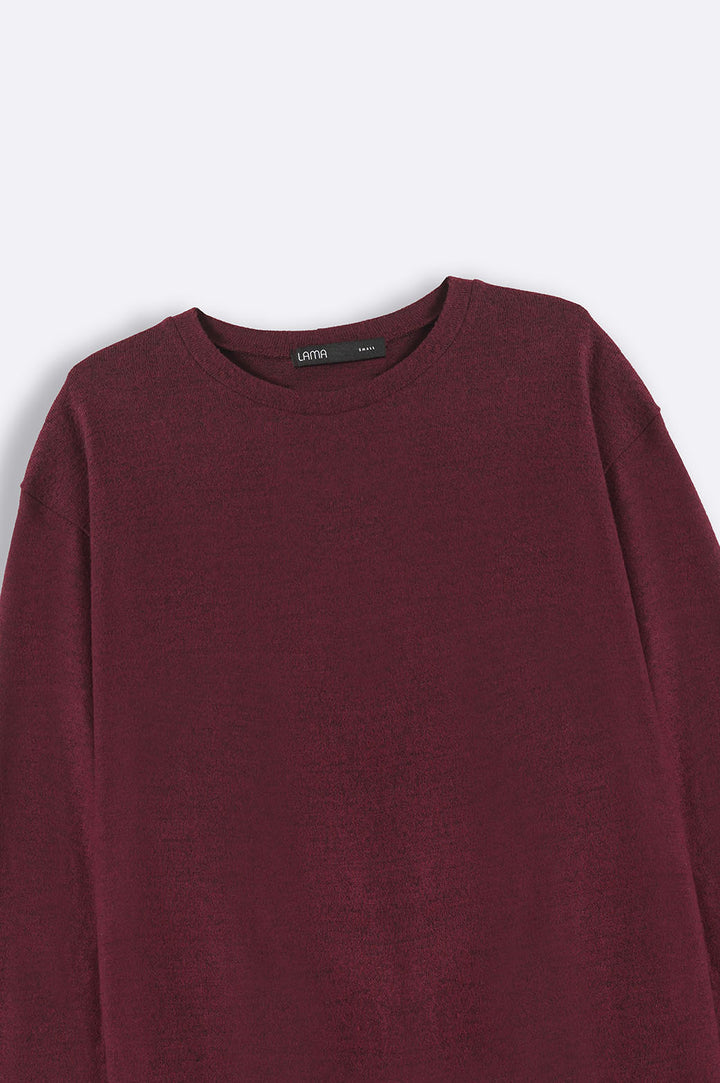 BURGUNDY BASIC SWEATSHIRT