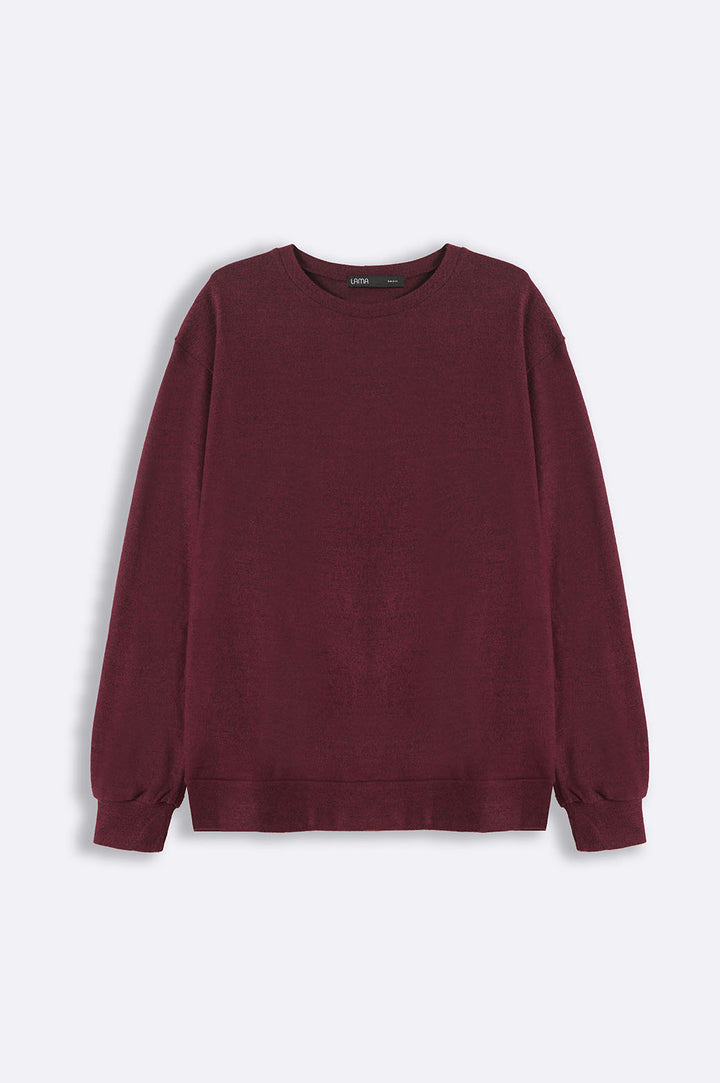 BURGUNDY BASIC SWEATSHIRT