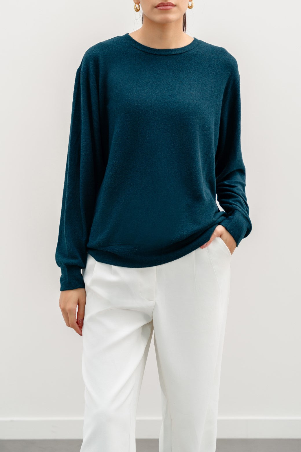 TEAL BASIC SWEATSHIRT