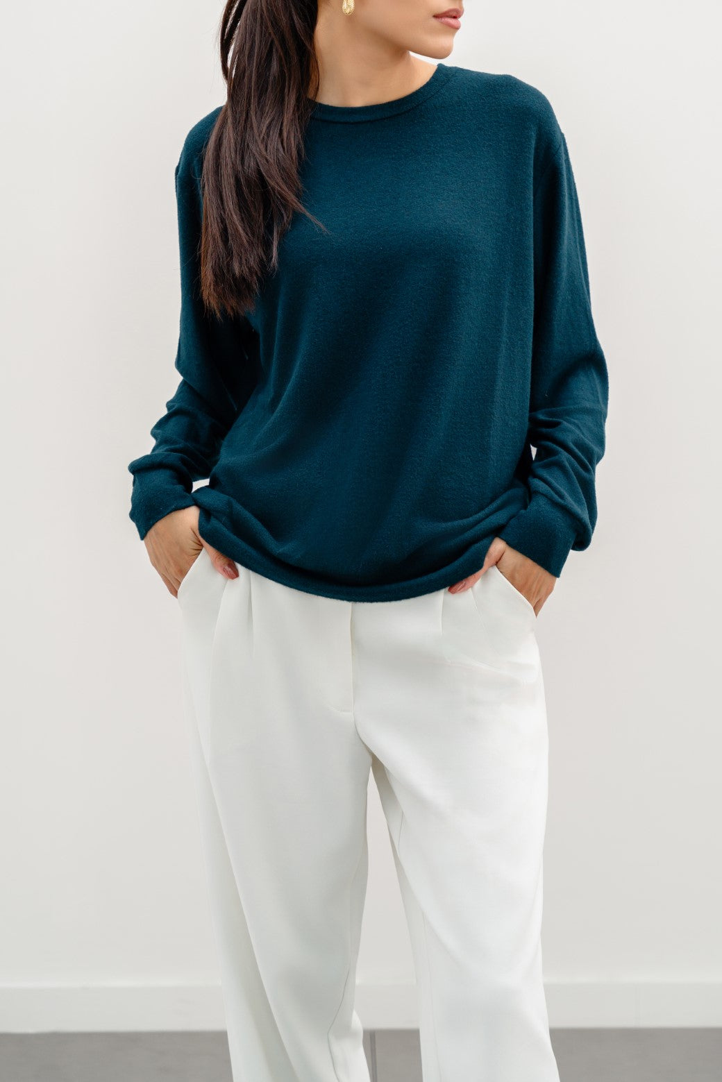 TEAL BASIC SWEATSHIRT