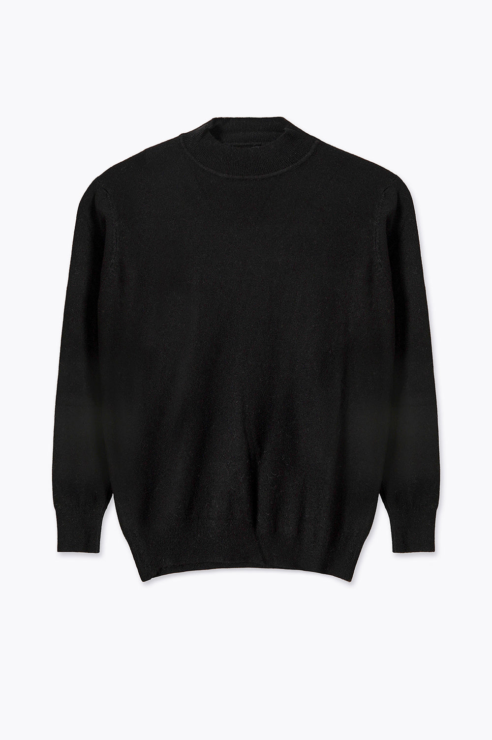 BLACK SOFT KNITTED SWEATER