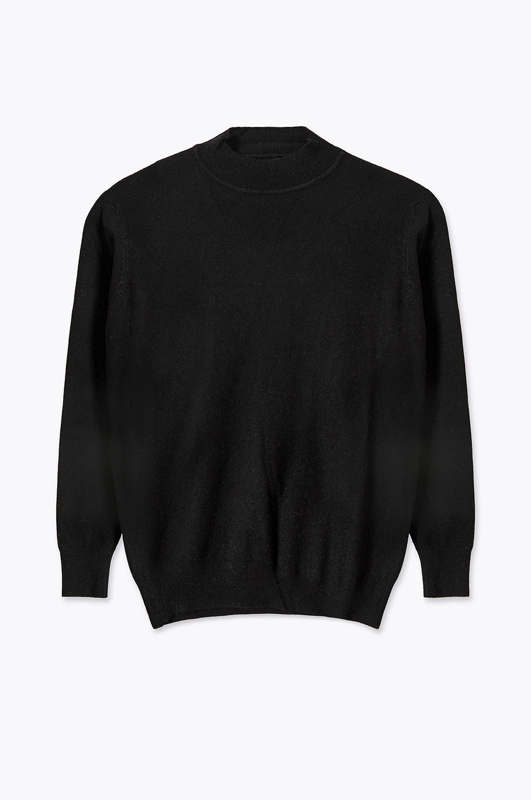 BLACK SOFT KNITTED SWEATER