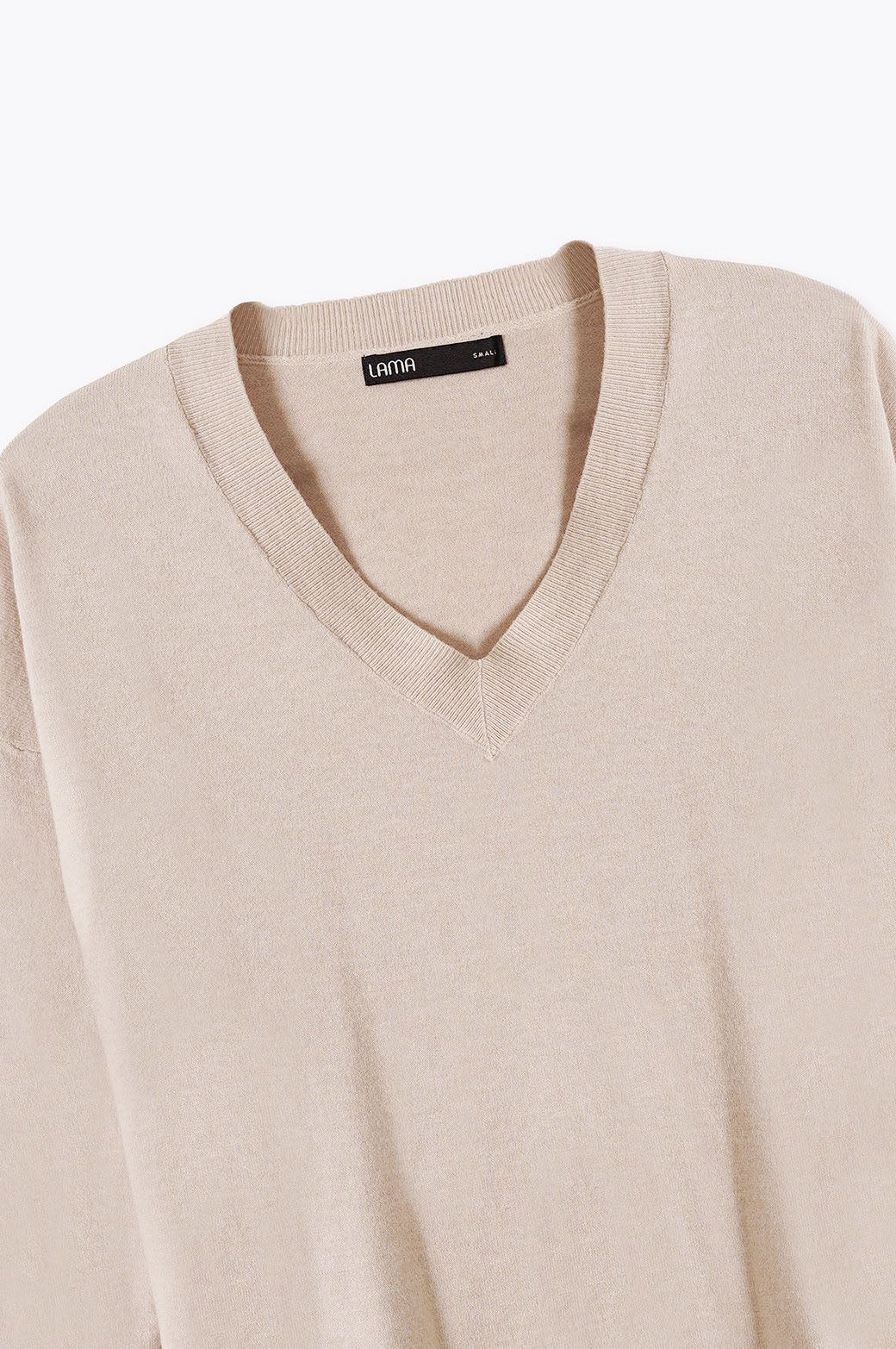 BEIGE HOMEBODY V-NECK SWEATER