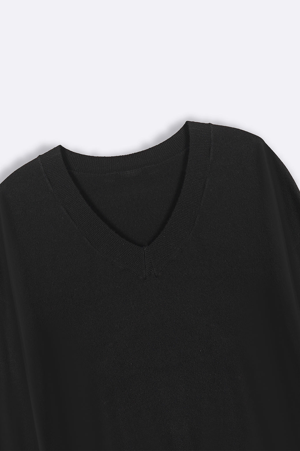 BLACK HOMEBODY V-NECK SWEATER