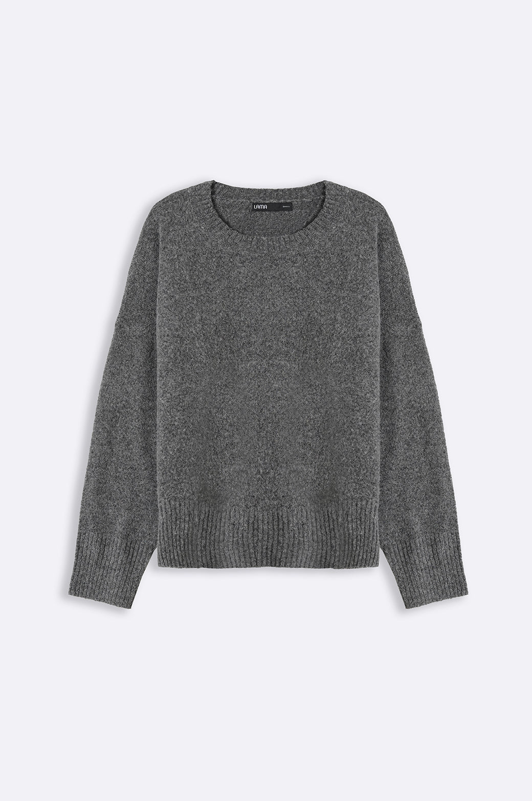 GREY FINE KNIT SWEATER