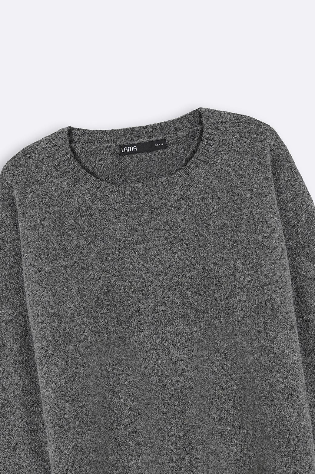 GREY FINE KNIT SWEATER