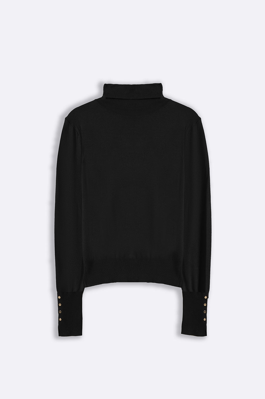 BLACK CLASSIC ROLLNECK SWEATER