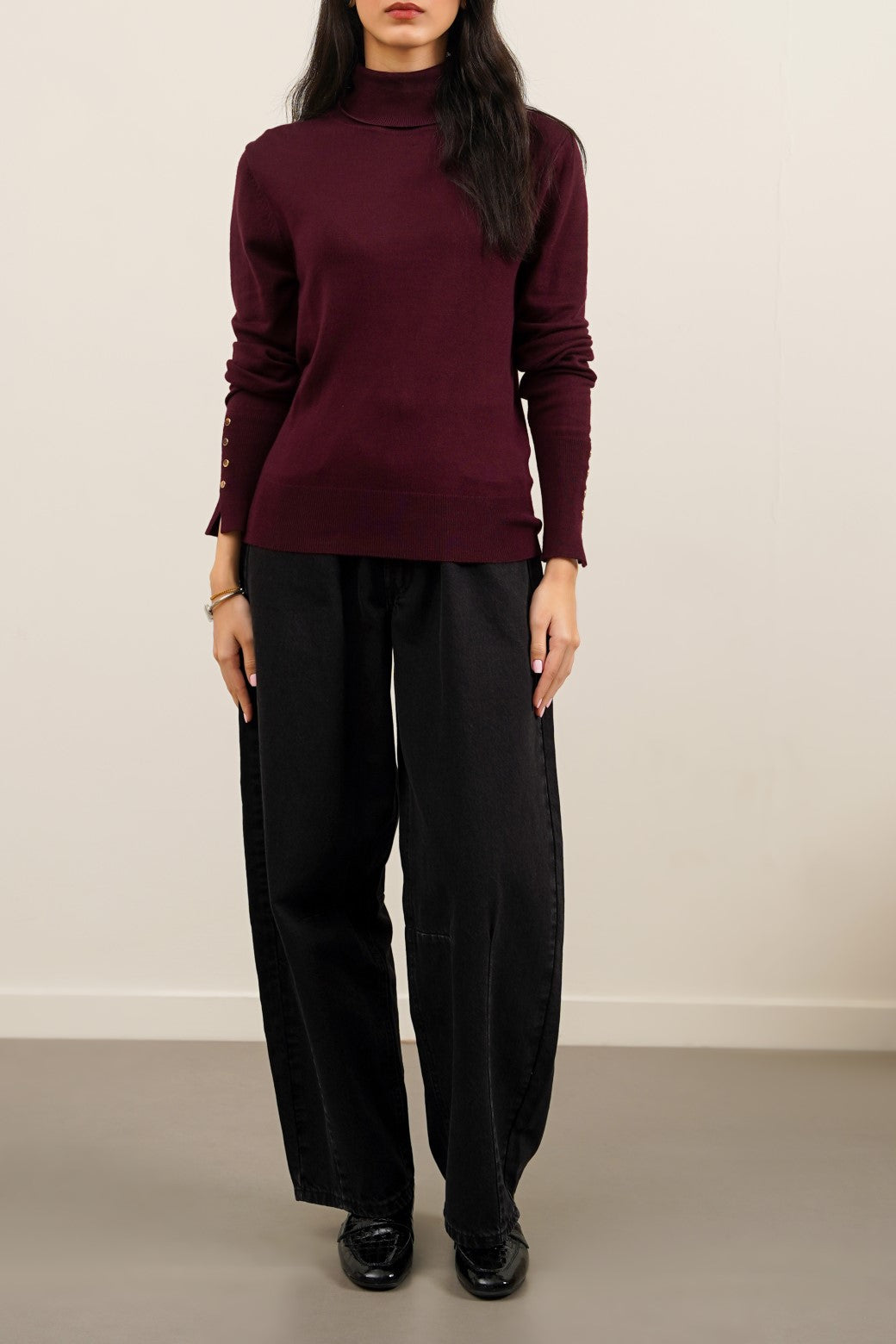 WINE CLASSIC ROLLNECK SWEATER