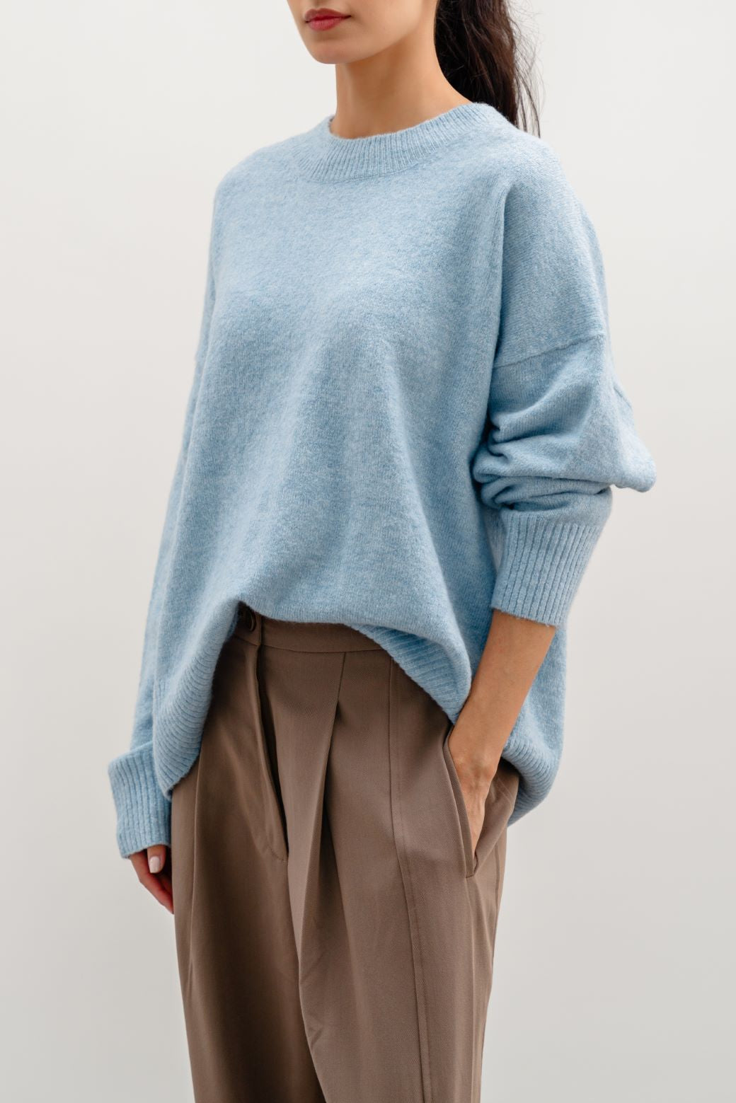 SKY BLUE SOFT KNIT SWEATER