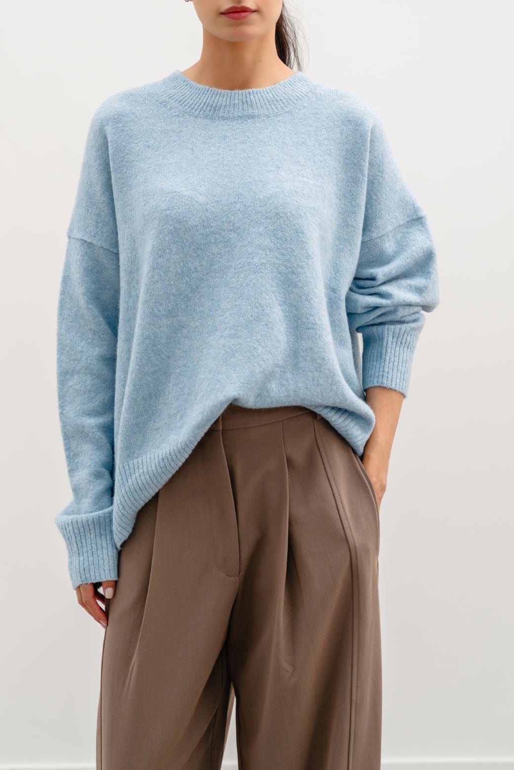 SKY BLUE SOFT KNIT SWEATER