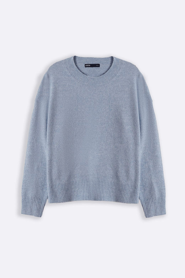 SKY BLUE SOFT KNIT SWEATER