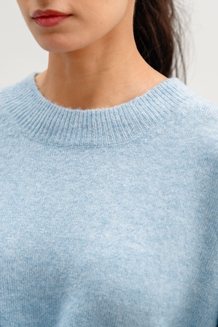 SKY BLUE SOFT KNIT SWEATER