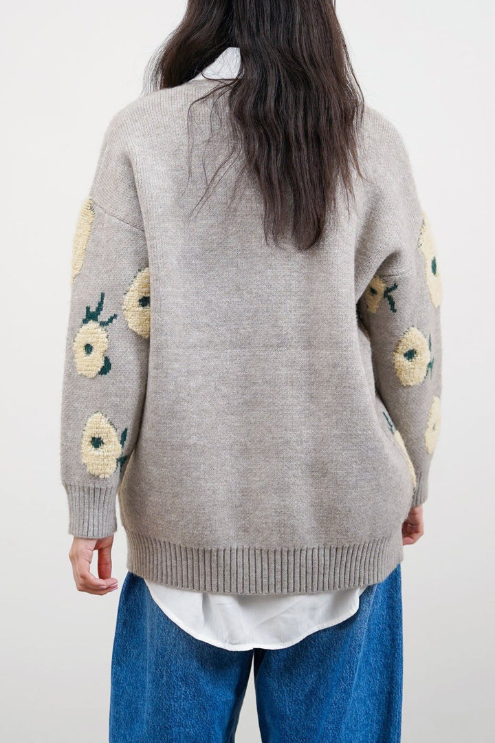 DAISIES JACQUARD CARDIGAN