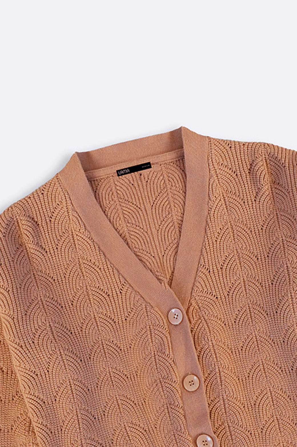 BROWN SOFT-KNIT CARDIGAN