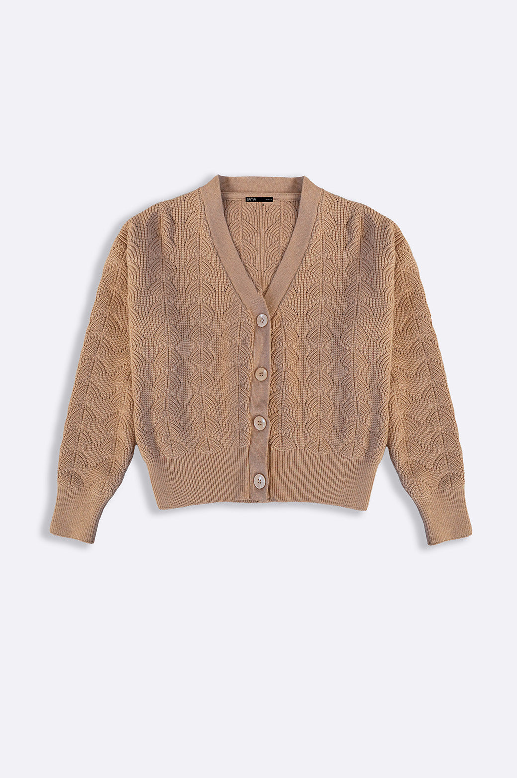 BROWN SOFT KNIT CARDIGAN