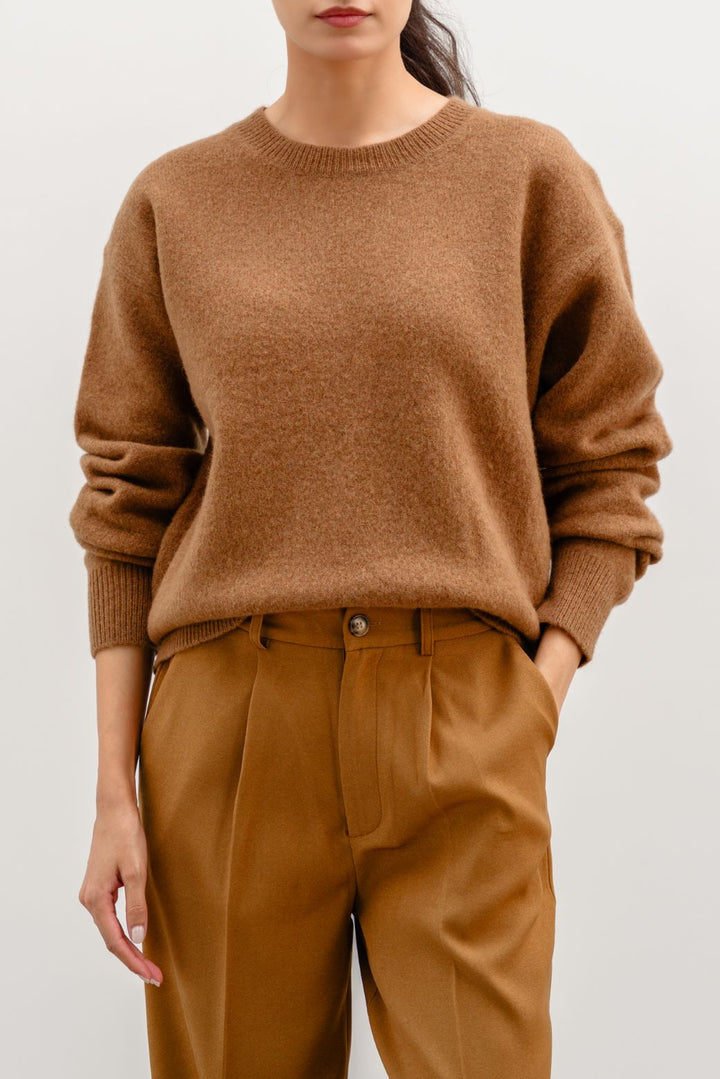 CAMEL PURE WOOL JUMPER