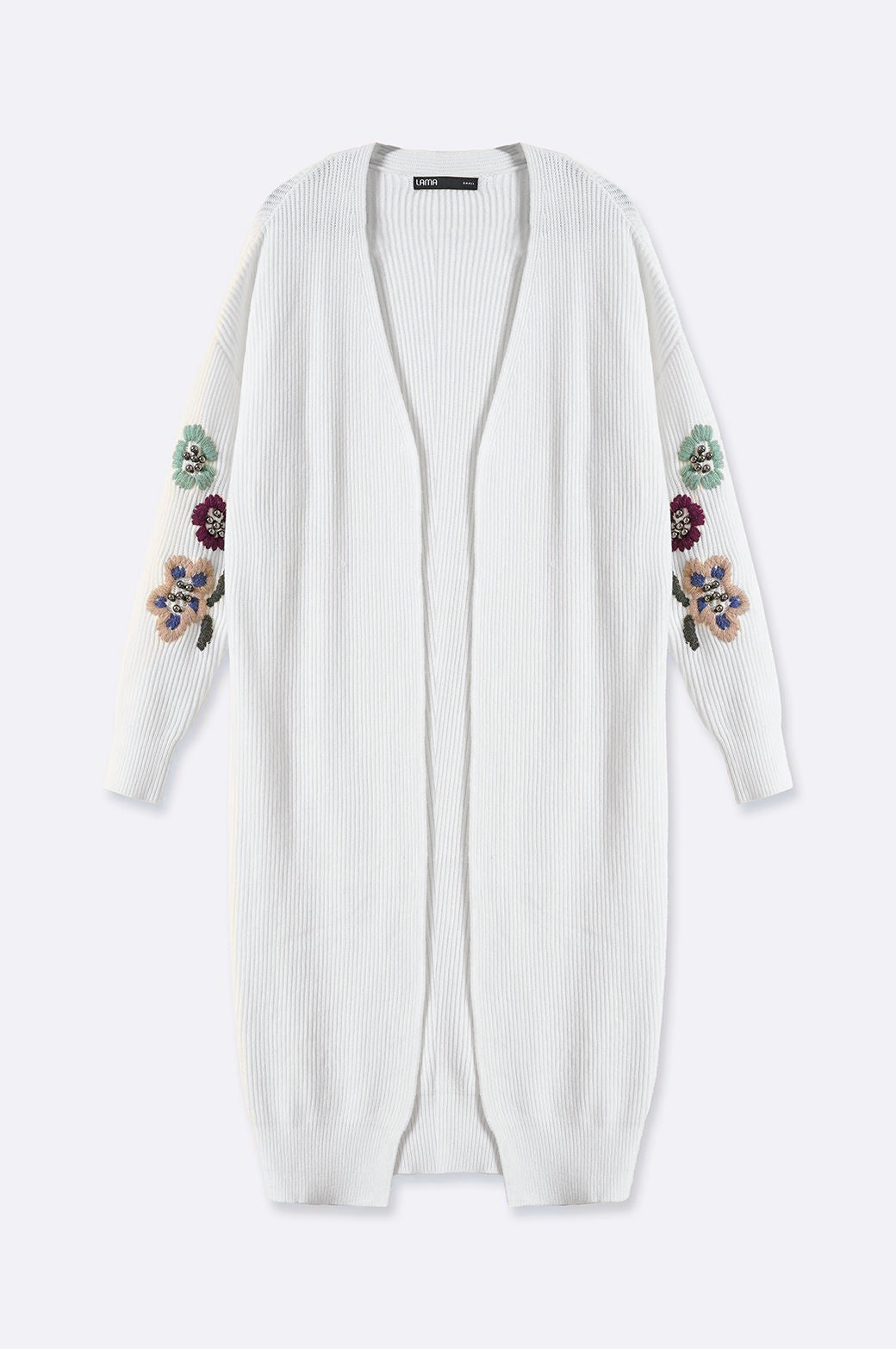 EXTRA LONG EMBROIDERED CARDIGAN