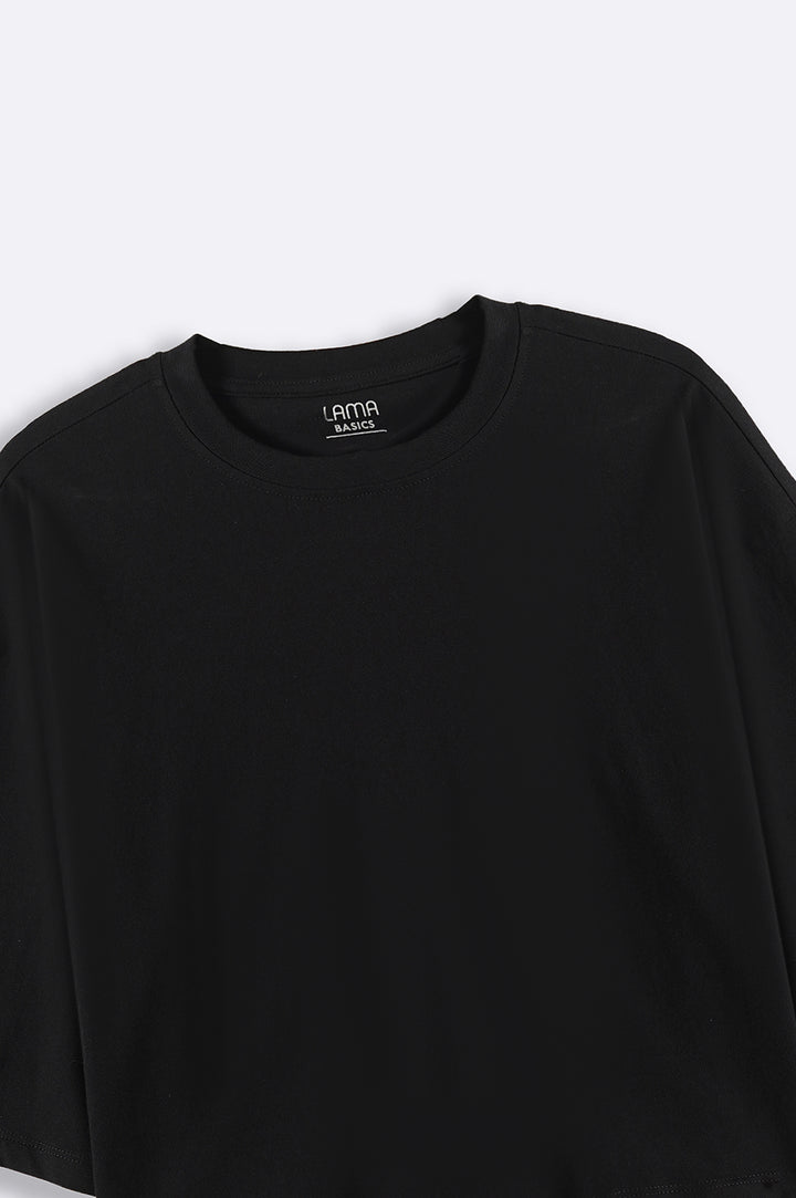 BLACK ROUND NECK TOP