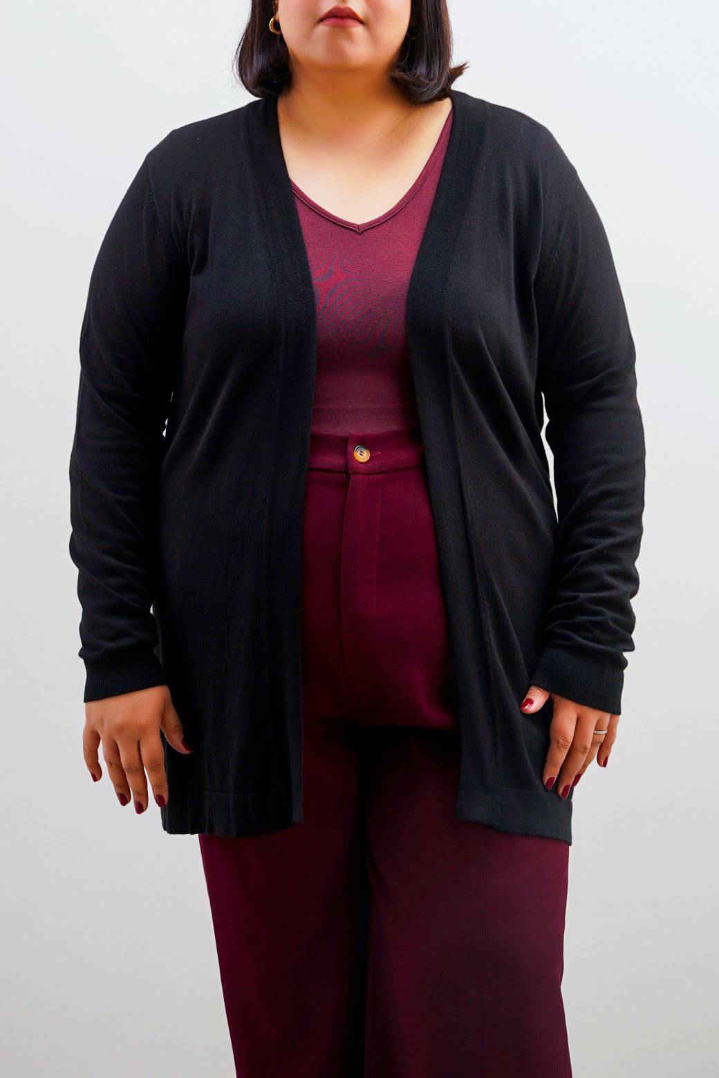 BLACK CURVE LIGHTWEIGHT CARDIGAN