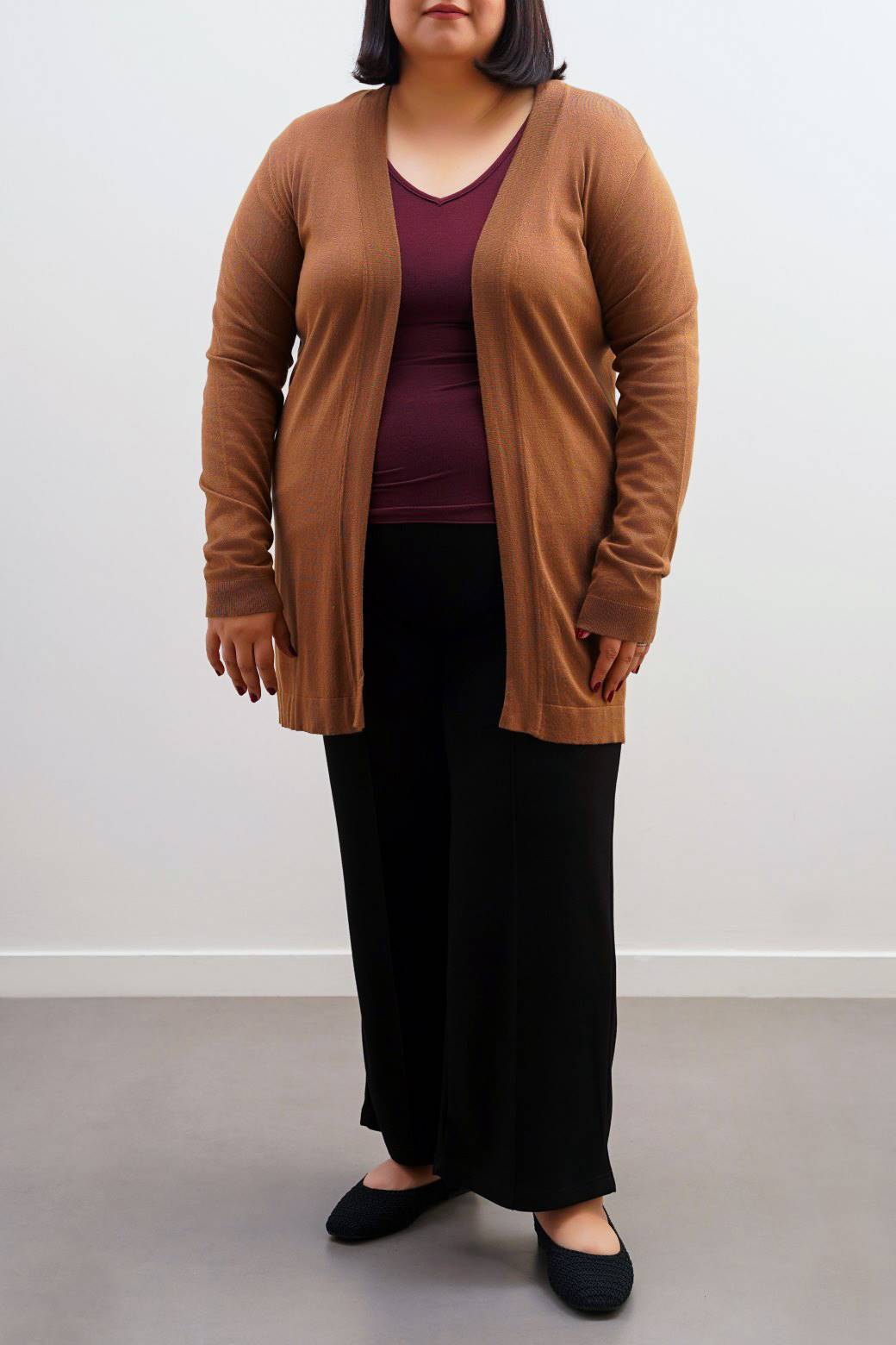 CAMEL CURVE LIGHTWEIGHT CARDIGAN