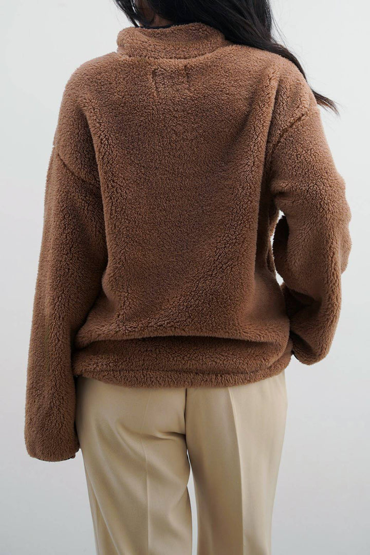 BROWN COSY FUR PULL-OVER