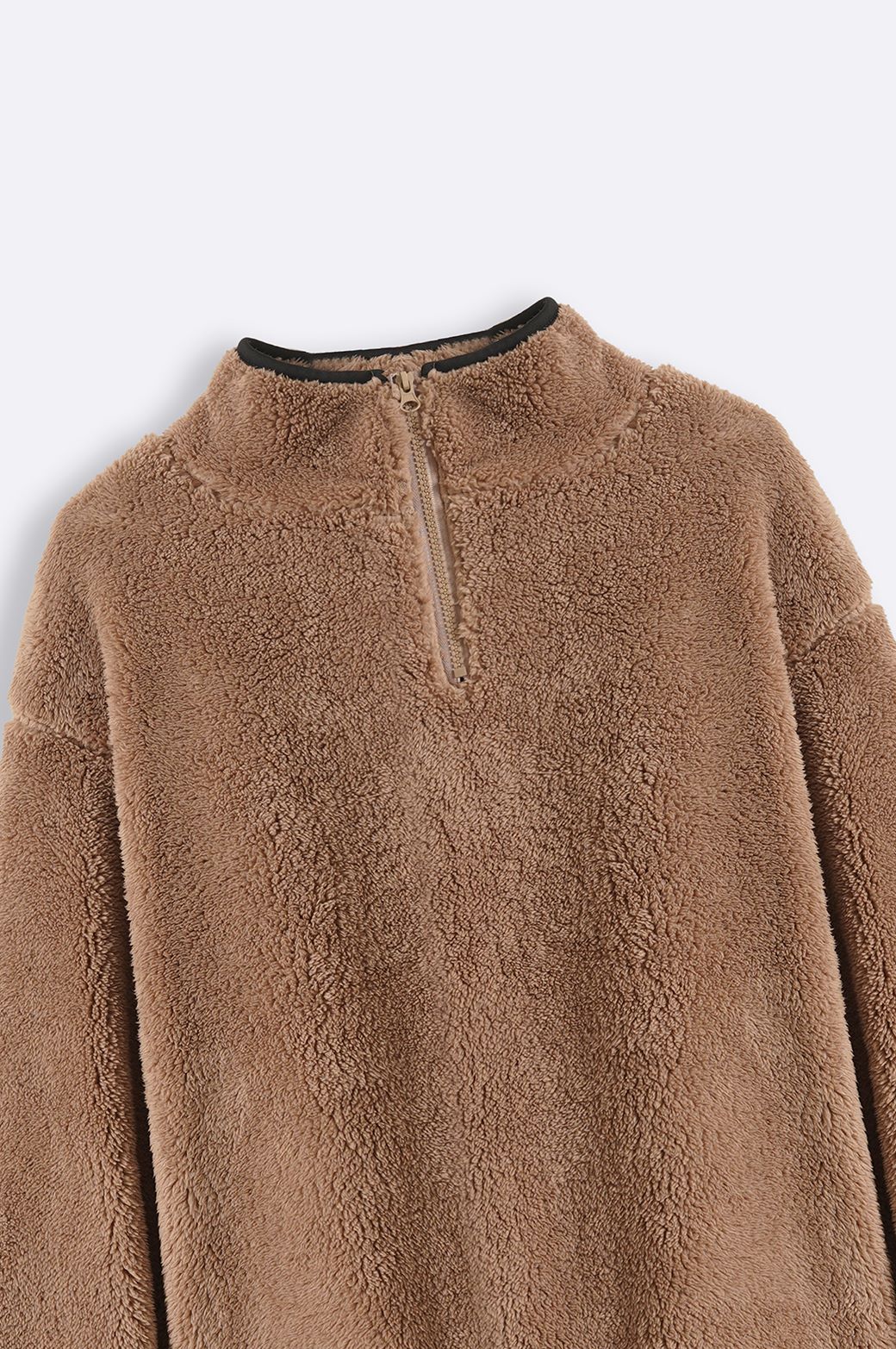 BROWN COSY FUR PULL-OVER